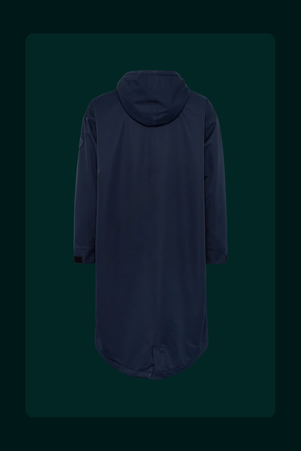 Marineblå Comfyrobe i full lengde bakfra.