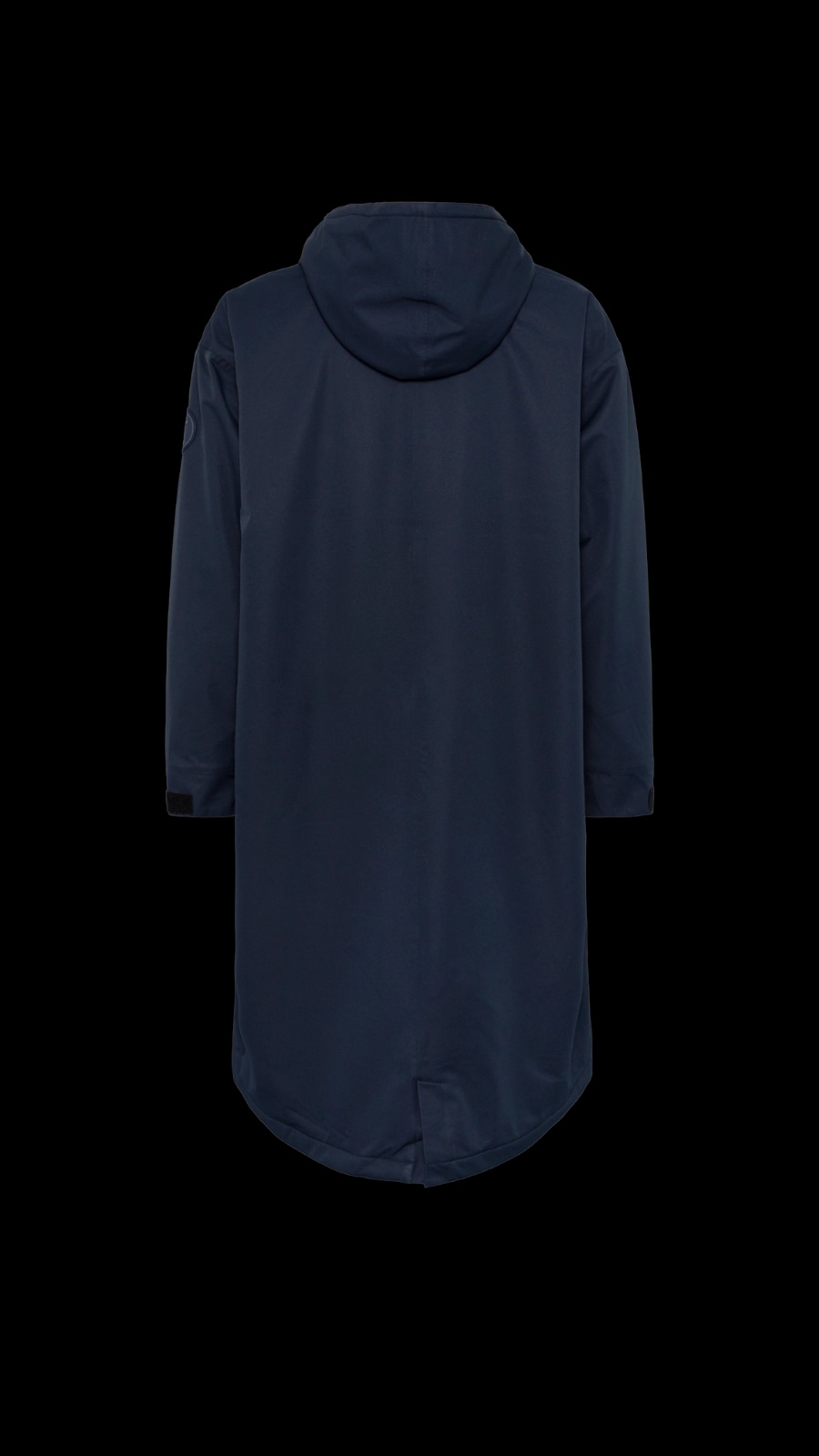 Marineblå Comfyrobe sett bakfra.