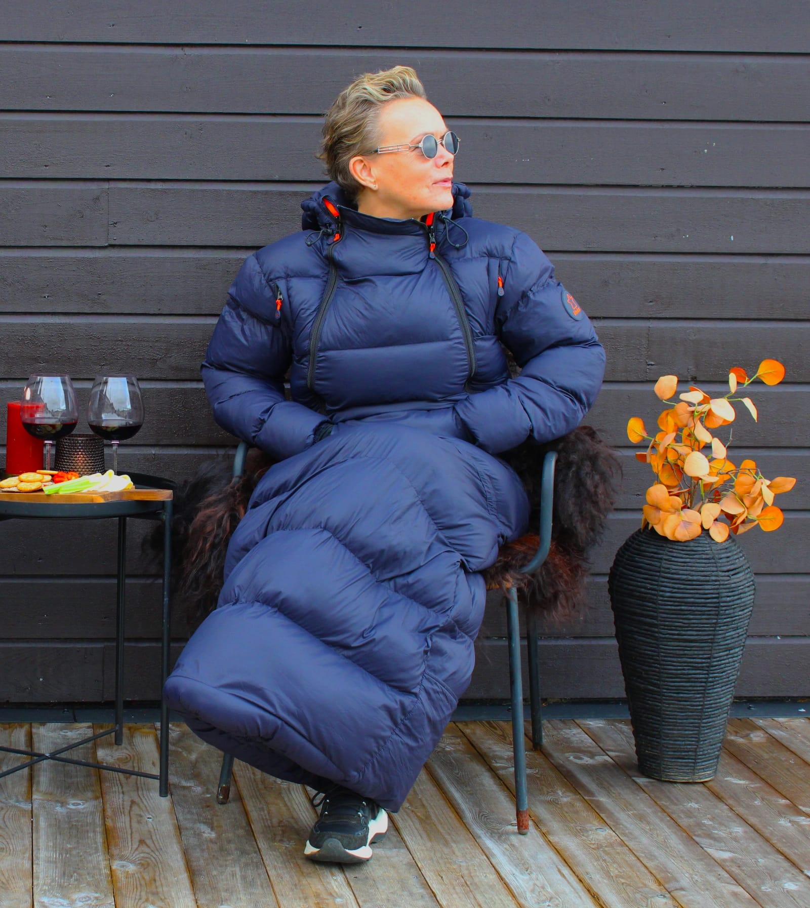 Utekos TechDown i bruk på en terrasse